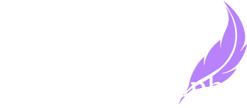 logo solution d'orthographe avec une plume